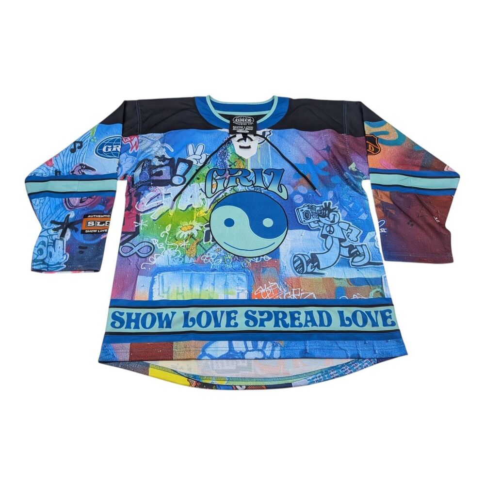 GRiZ Stay In Tune Mid-Weight Team Hockey Jersey Subtronics Size LARGE L - NEW